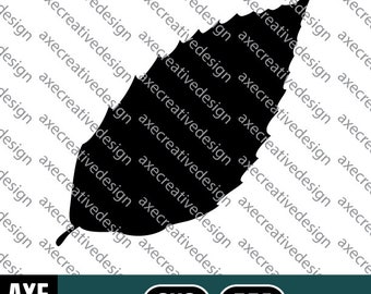 Beech Tree Leaf | Digital SVG Vector File | Cutting Cricut Decal | Fall Autumn Leaves Foliage Nature Seasons Silhouette