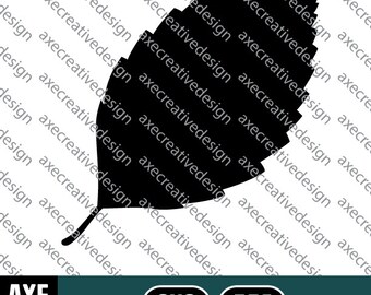 Red Alder Tree Leaf | Digital SVG Vector File | Cutting Cricut Decal | Fall Autumn Leaves Foliage Nature Seasons Silhouette