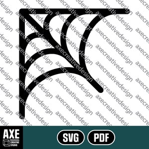 Spiderweb Corner | Digital SVG Vector File | Spider Web Cobweb Cutting Halloween Decor Cricut Decal Silhouette