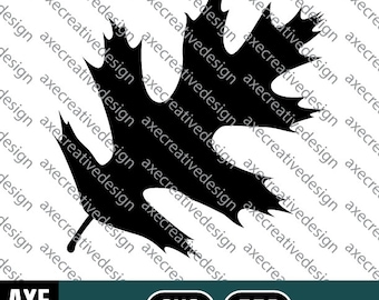 Shumard Oak Tree Leaf | Digital SVG Vector File | Cutting Cricut Decal | Fall Autumn Leaves Foliage Nature Seasons Silhouette