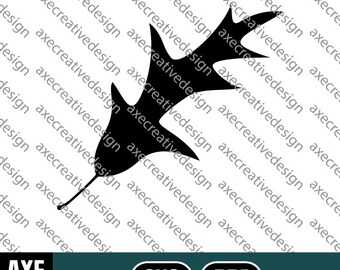Southern Red Oak Tree Leaf | Digital SVG Vector File | Cutting Cricut Decal | Fall Autumn Leaves Foliage Nature Seasons Silhouette