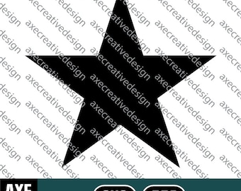Star 5 Point | Digital SVG Vector File | Cutting Cricut Decal | Star Shape Silhouette