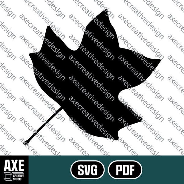 Tulip Poplar Tree Leaf | Digital SVG Vector File | Cutting Cricut Decal | Fall Autumn Leaves Foliage Nature Seasons Silhouette