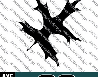 Pin Oak Tree Leaf | Digital SVG Vector File | Cutting Cricut Decal | Fall Autumn Leaves Foliage Nature Seasons Silhouette