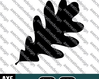 White Oak Tree Leaf | Digital SVG Vector File | Cutting Cricut Decal | Fall Autumn Leaves Foliage Nature Seasons Silhouette