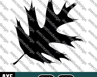 Northern Red Oak Tree Leaf | Digital SVG Vector File | Cutting Cricut Decal | Fall Autumn Leaves Foliage Nature Seasons Silhouette
