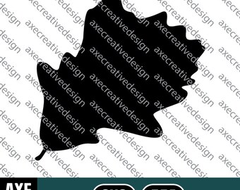 White Swamp Oak Tree Leaf | Digital SVG Vector File | Cutting Cricut Decal | Fall Autumn Leaves Foliage Nature Seasons Silhouette