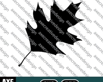 Scarlet Oak Tree Leaf | Digital SVG Vector File | Cutting Cricut Decal | Fall Autumn Leaves Foliage Nature Seasons Silhouette