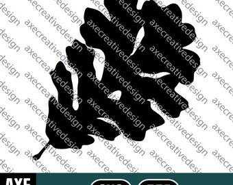 Bur Oak Tree Leaf | Digital SVG Vector File | Cutting Cricut Decal | Fall Autumn Leaves Foliage Nature Seasons Silhouette Burr