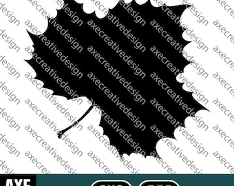 Sycamore Tree Leaf | Digital SVG Vector File | Cutting Cricut Decal | Fall Autumn Leaves Foliage Nature Seasons Silhouette