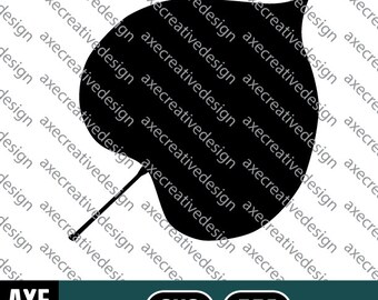 Eastern Redbud Tree Leaf | Digital SVG Vector File | Cutting Cricut Decal | Fall Autumn Leaves Foliage Nature Seasons Silhouette
