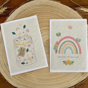 Carte à Planter "Merci pour cette belle année" – Cadeau Écologique pour Maîtresse ou ATSEM – Carte de Remerciement Écologique à Planter
