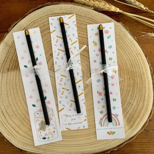 Crayon à Planter et Marque-page – Cadeau Maîtresse Fin d’Année Kit – Cadeau Maîtresse : Marque-page & Crayon à Planter – Cadeau Original