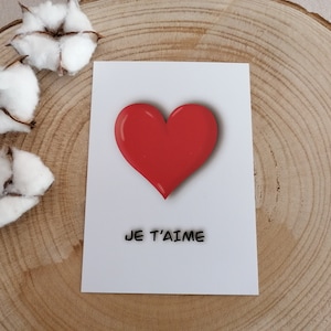 Carte "Je t'aime" Amour -  Cadeau Amoureux - Carte Romantique - Je t'aime, Parfaite pour la Saint-Valentin ou un Anniversaire