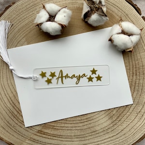 Marque-Pages Acrylique Personnalisé - Signet Élégant et Durable - Cadeau Idéal pour Lecteurs, Étudiants et Passionnés de Livres