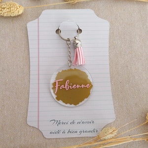 Personalized first name keychain – End of school year gift for teacher or ATSEM – Personalized end of year gift