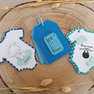 Mini Album Photos Enfant en Scrapbooking | Album Souvenirs Fait Main | Cadeau Naissance ou Anniversaire Enfant | Idée cadeau | Album bleu