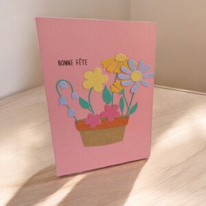 Carte "bonne fête" fait main - scrapbooking | Carte de vœux | Cadeau personnalisé | Carte pour Toutes Occasions de Fête