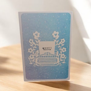 Carte de Remerciement Fait Main – Scrapbooking Élégant | Design Unique avec Détails Raffinés | Carte pour Gratitude et Appréciation