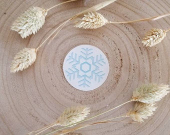 Sticker flocon de neige en vinyle hiver