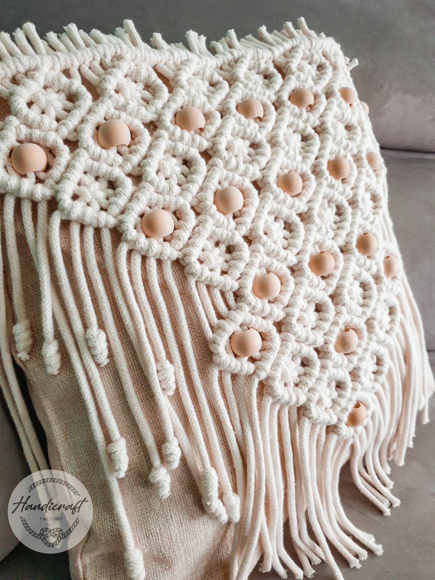Macrame Cushion Cover. 100 Handmade Macrame. Etsy