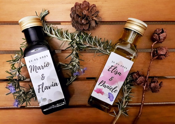 Bomboniera Matrimonio - bottiglia personalizzata olio extravergine di oliva 100 ml - euro 5.50 cadauna