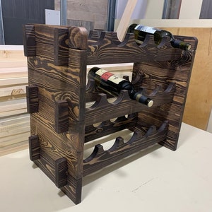 Wooden wine cabinet Large wooden rustic Wine Stand Wooden wine cabinet Wood bottle shelf Wine rack Wine holder Wine storage