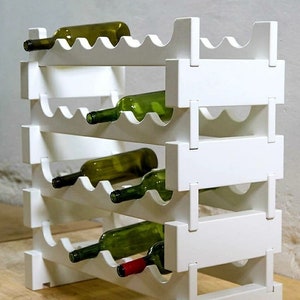 Large wooden wine cabinet Rustic wood bottle shelf Wine rack