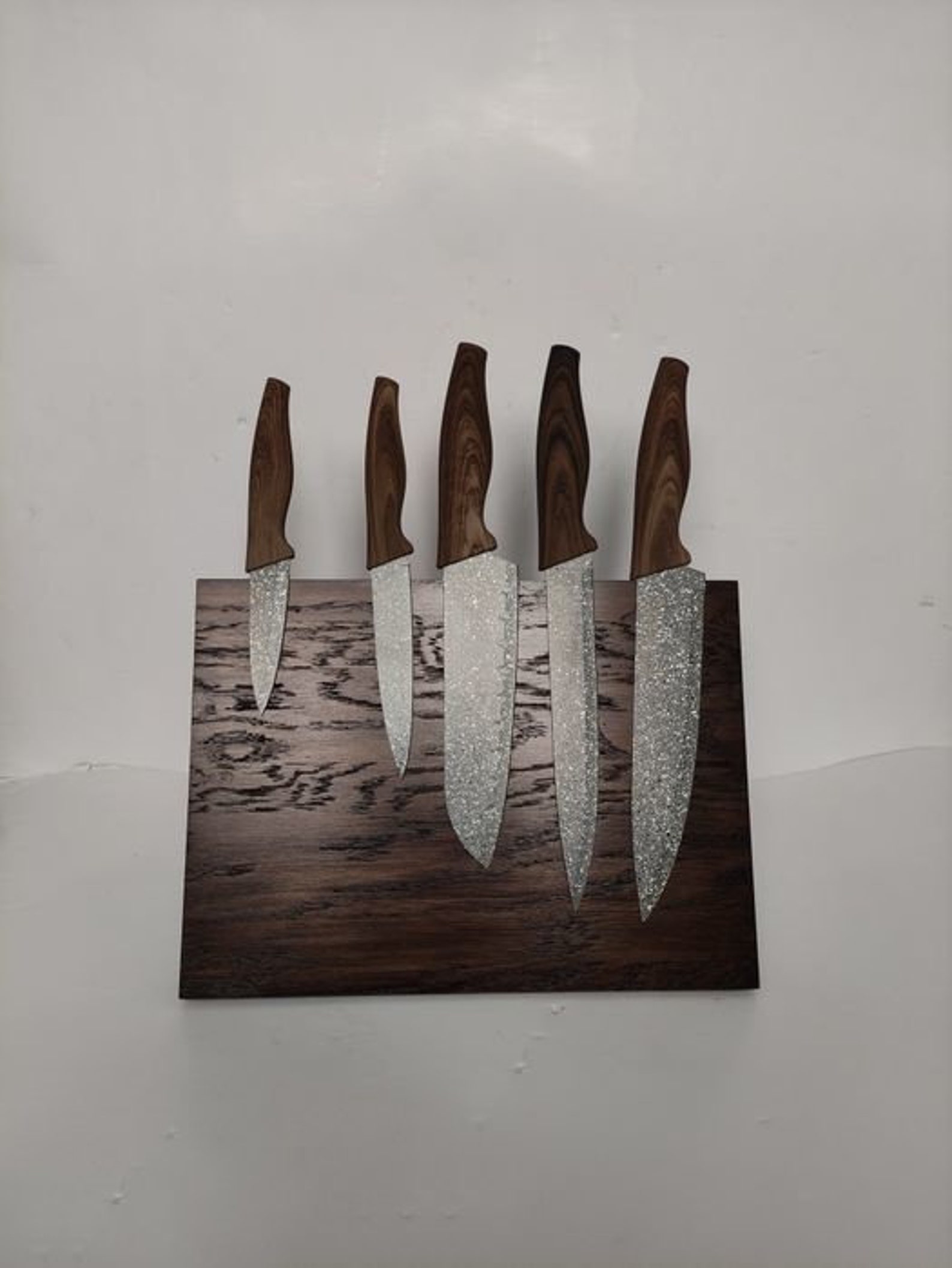 Oak Knife Stand Knife Stand Rustic Knife Block Wooden Etsy