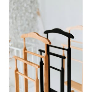 Wooden clothing rack, Dressboy, Clothes stand, Wooden valet rack, Standing coat rack, Valet stand, Wardrobe stand