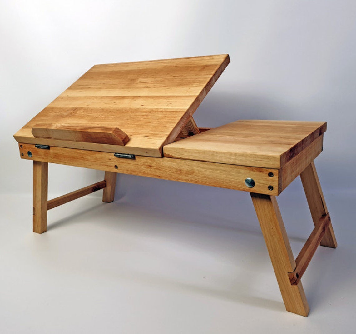 Wooden Laptop Station Bed table Stand Notebooks Lap Desk Etsy
