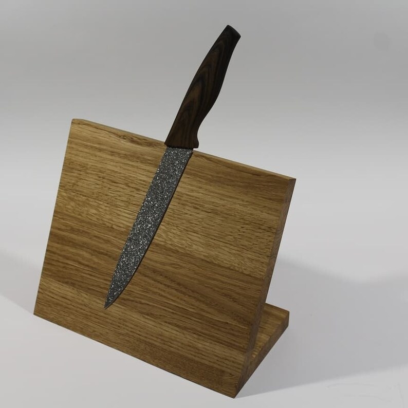 Oak Knife Stand Knife Stand Rustic Knife Block Wooden Etsy