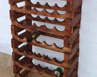 Large wooden rustic Wine Stand Wooden wine cabinet Wood bottle shelf Wine rack Wine holder Wooden wine stand Wine storage
