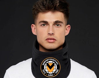 Newport County FC Football Outdoor Sport Supporters Scarf Snood Neck Warmer Christmas Gift Face Mask Skiing  Round Neck Motorcycle Bandana