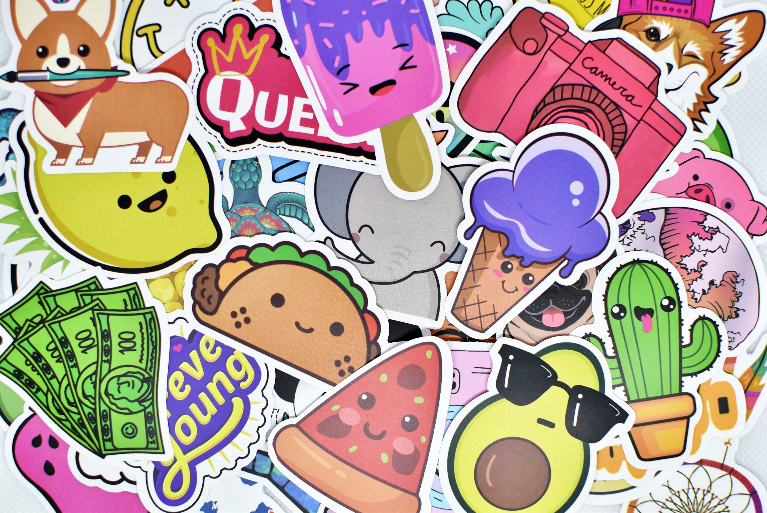 50 Cute Teen Girl Vinyl Stickers Pack Waterproof for Hydro Etsy UK