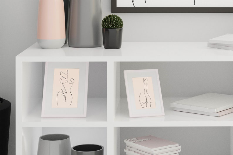 Female Body Line Art Prints Nude Wall Art Naked Woman Art Female Body
