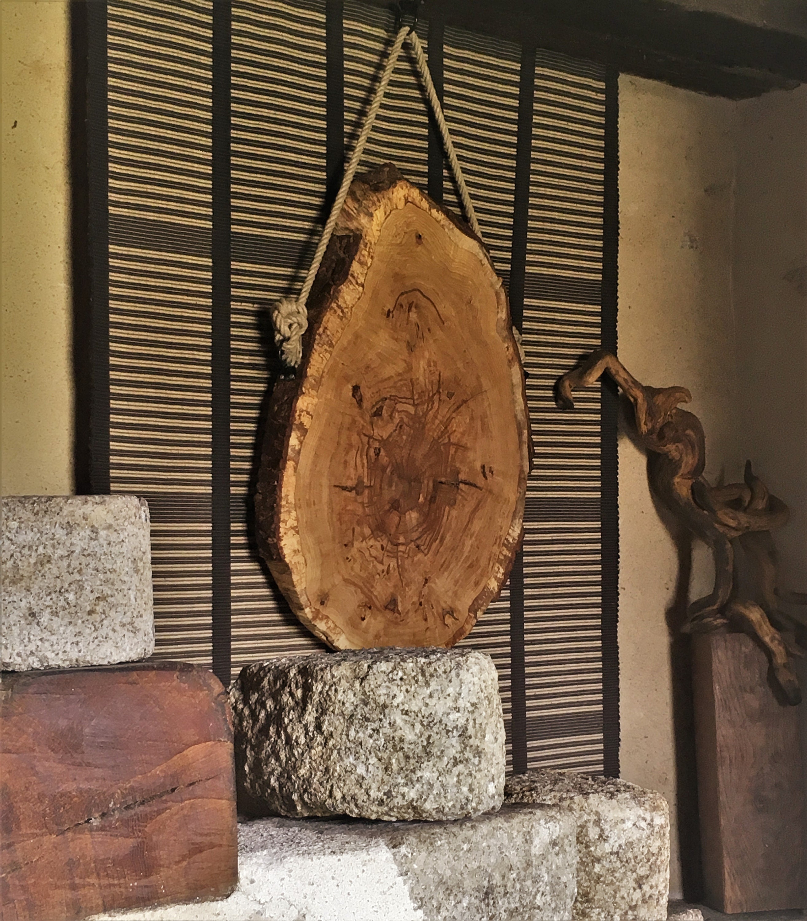 Decorative wall sculpture in raw wood Etsy