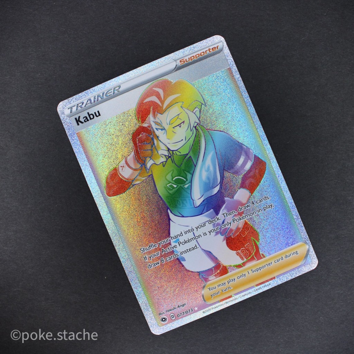 Pokémon Kabu Rainbow Secret Rare Champions Path 077/073 Etsy