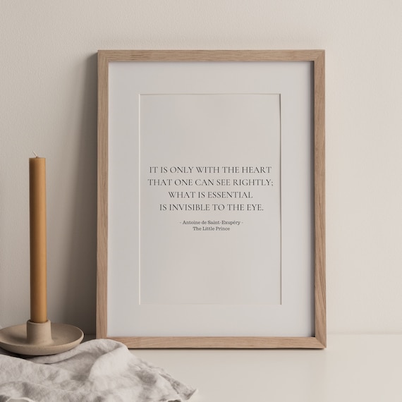 Le Petit Prince Citation Antoine De Saint Exupery Love Etsy Canada