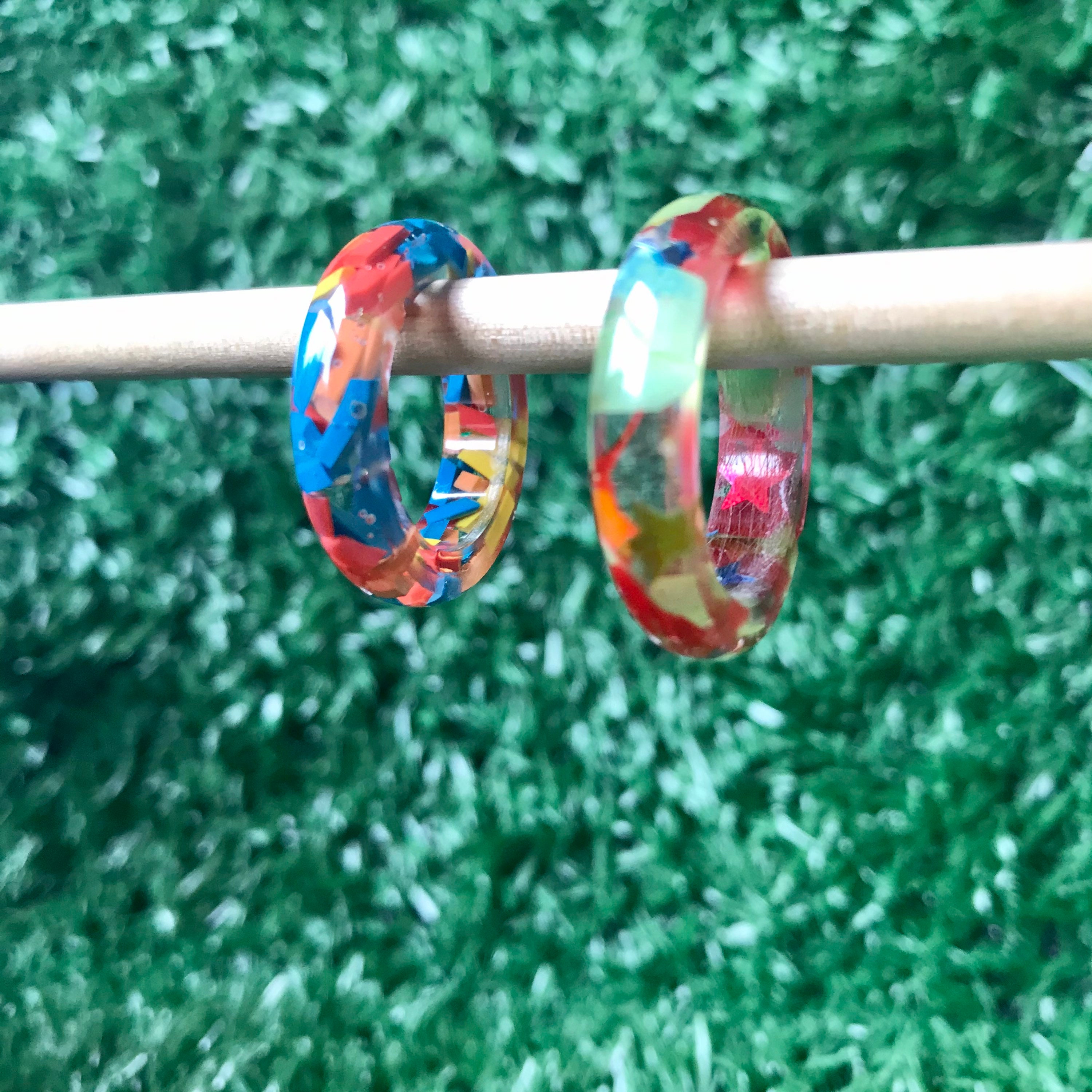 Handmade Resin Rings Handcrafted Recycled Materials Rings Etsy