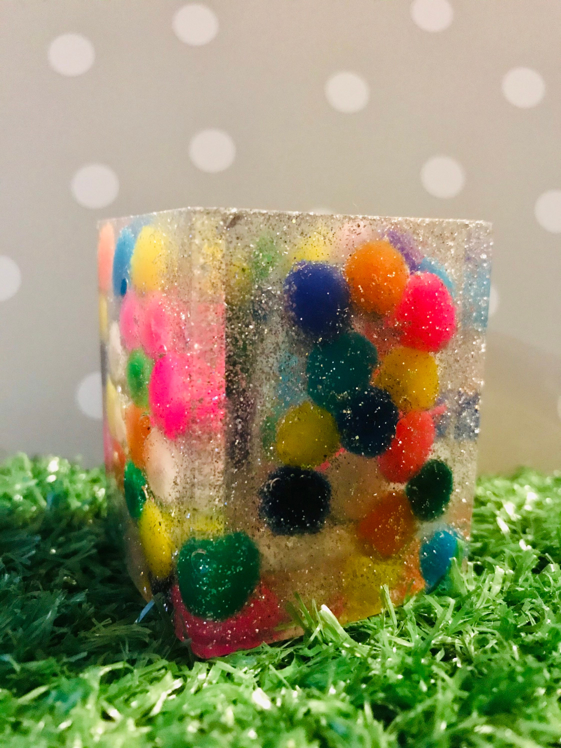 Pom Poms Handmade Resin Pots 6cmx5cm Handcrafted Recycled Etsy