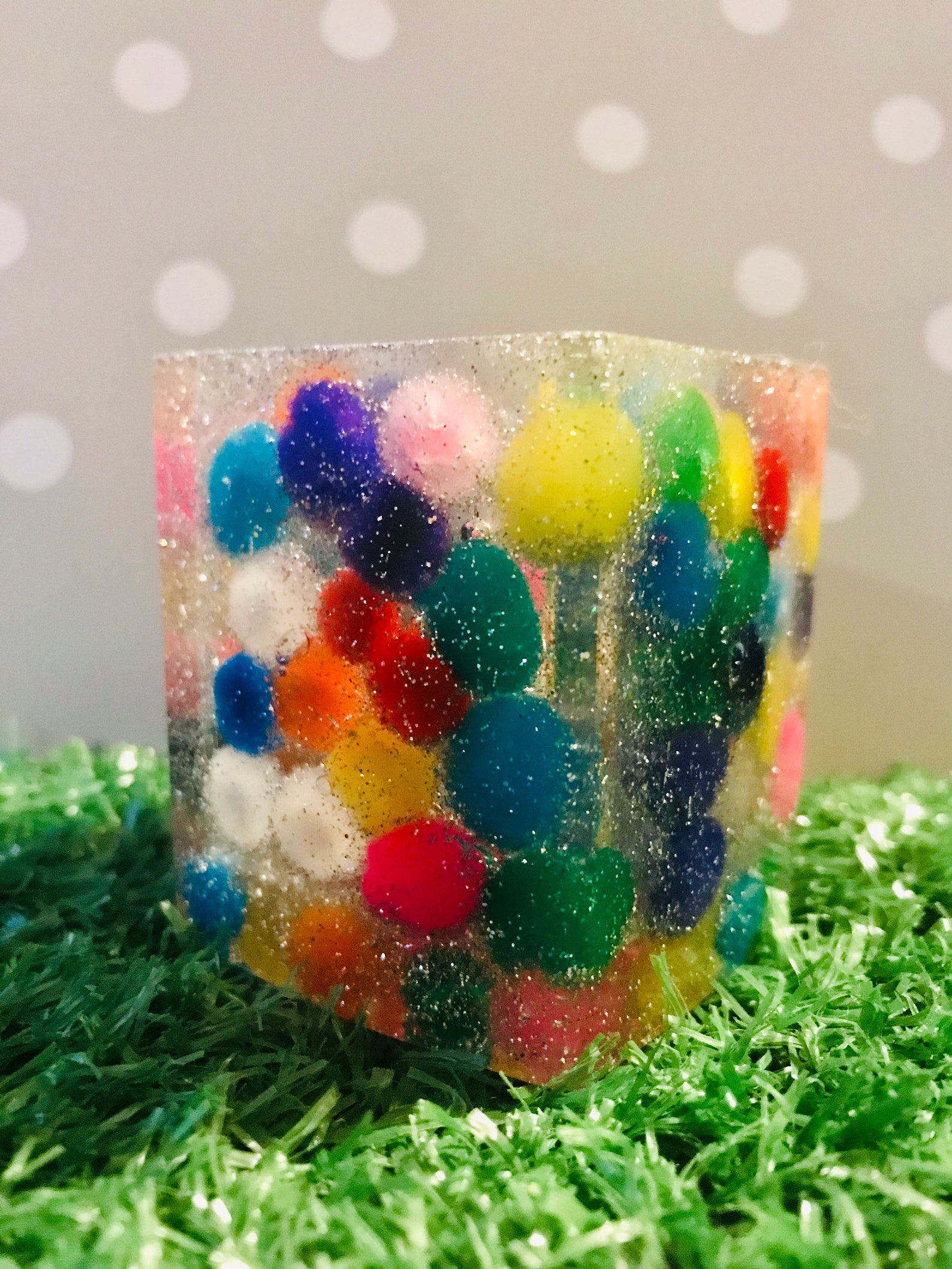 Pom Poms Handmade Resin Pots 6cmx5cm Handcrafted Recycled Etsy