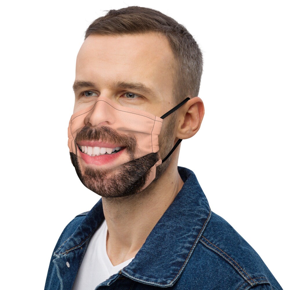 Funny Face Mask Funny Mask Smiling man Mask 3D Mask Etsy