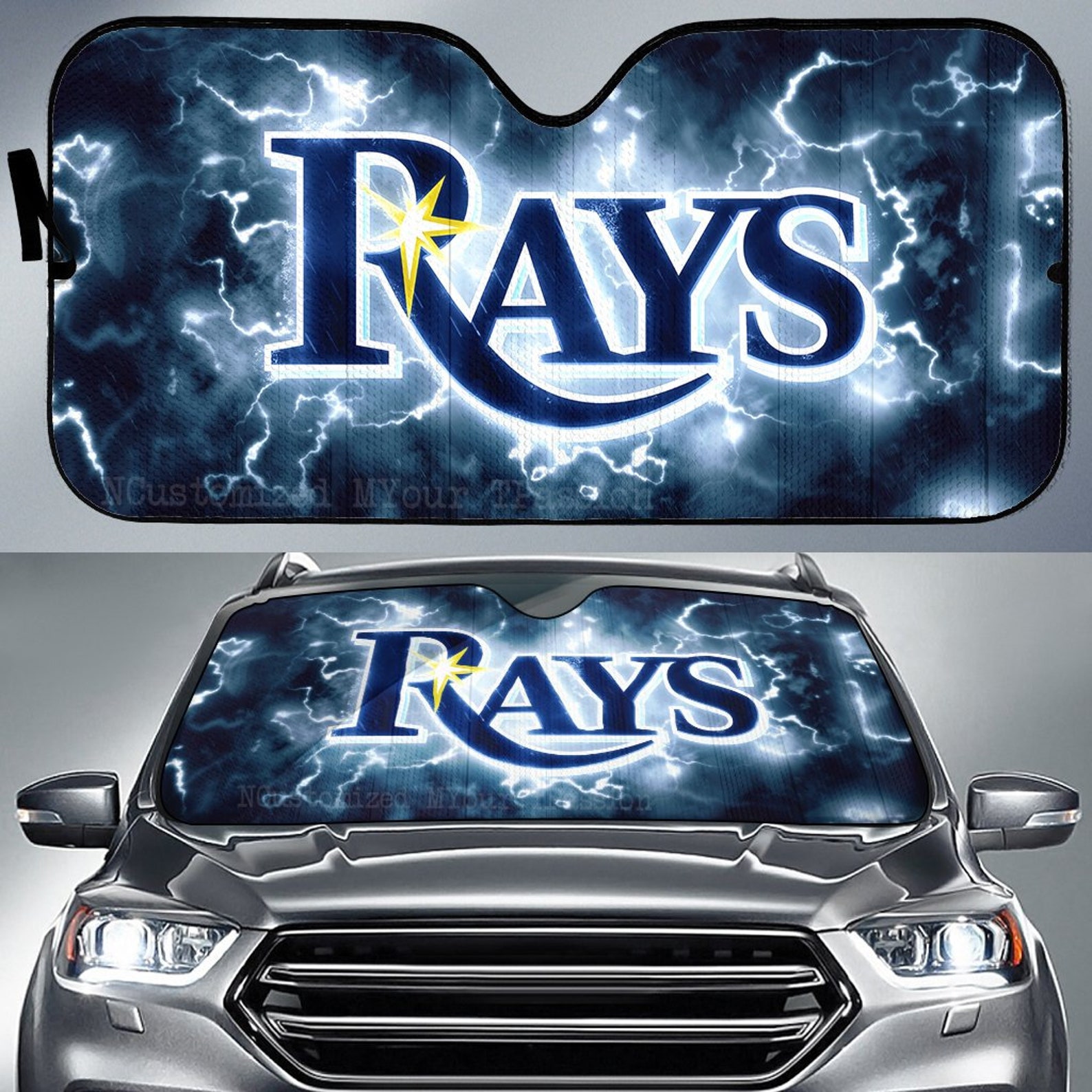 Tampa Bay Rays Car Window Shades The Rays Windshield Cover Etsy