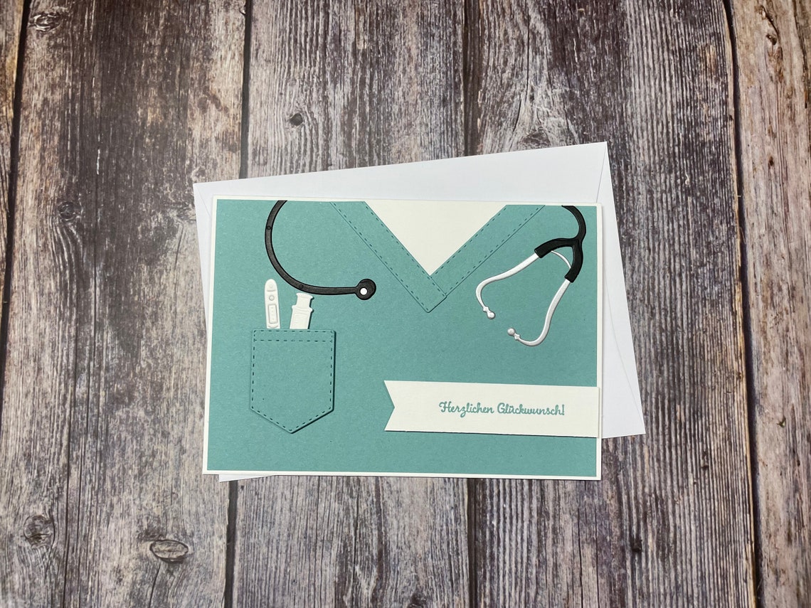 Glückwunschkarte zum bestanden Examen Krankenpflege / Medizin / Geschenk Abschluss