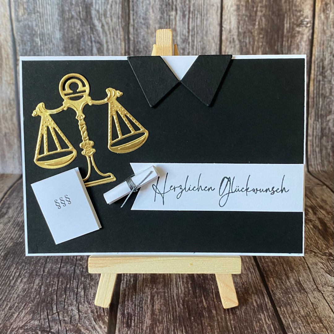 Karte zum bestandenen JuraExamen Etsy.de