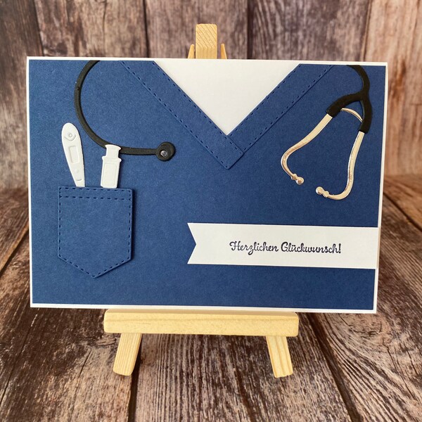 Congratulations card for passing your nursing/medical exam/graduation nurse gift/doctor card