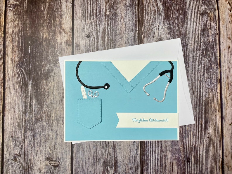 Glückwunschkarte zum bestanden Examen Krankenpflege / Medizin / Geschenk Abschluss
