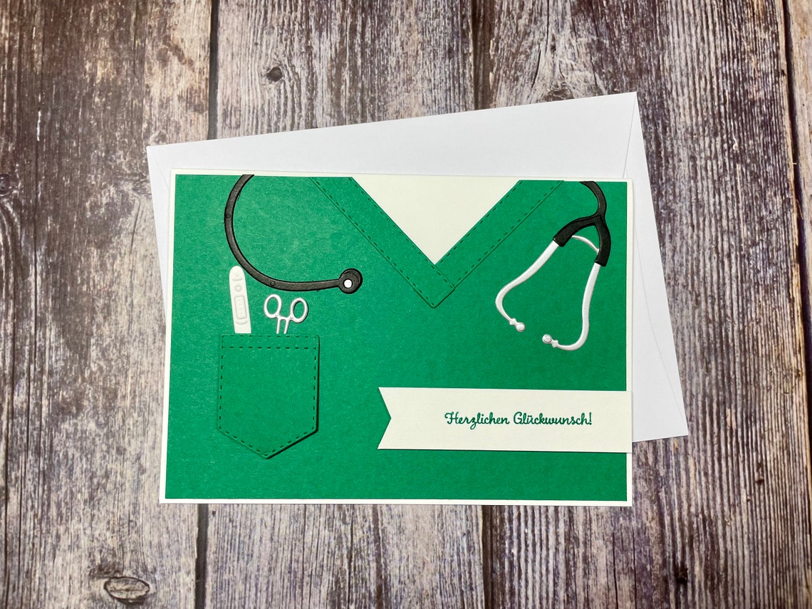 Glückwunschkarte zum bestanden Examen Krankenpflege / Medizin / Geschenk Abschluss