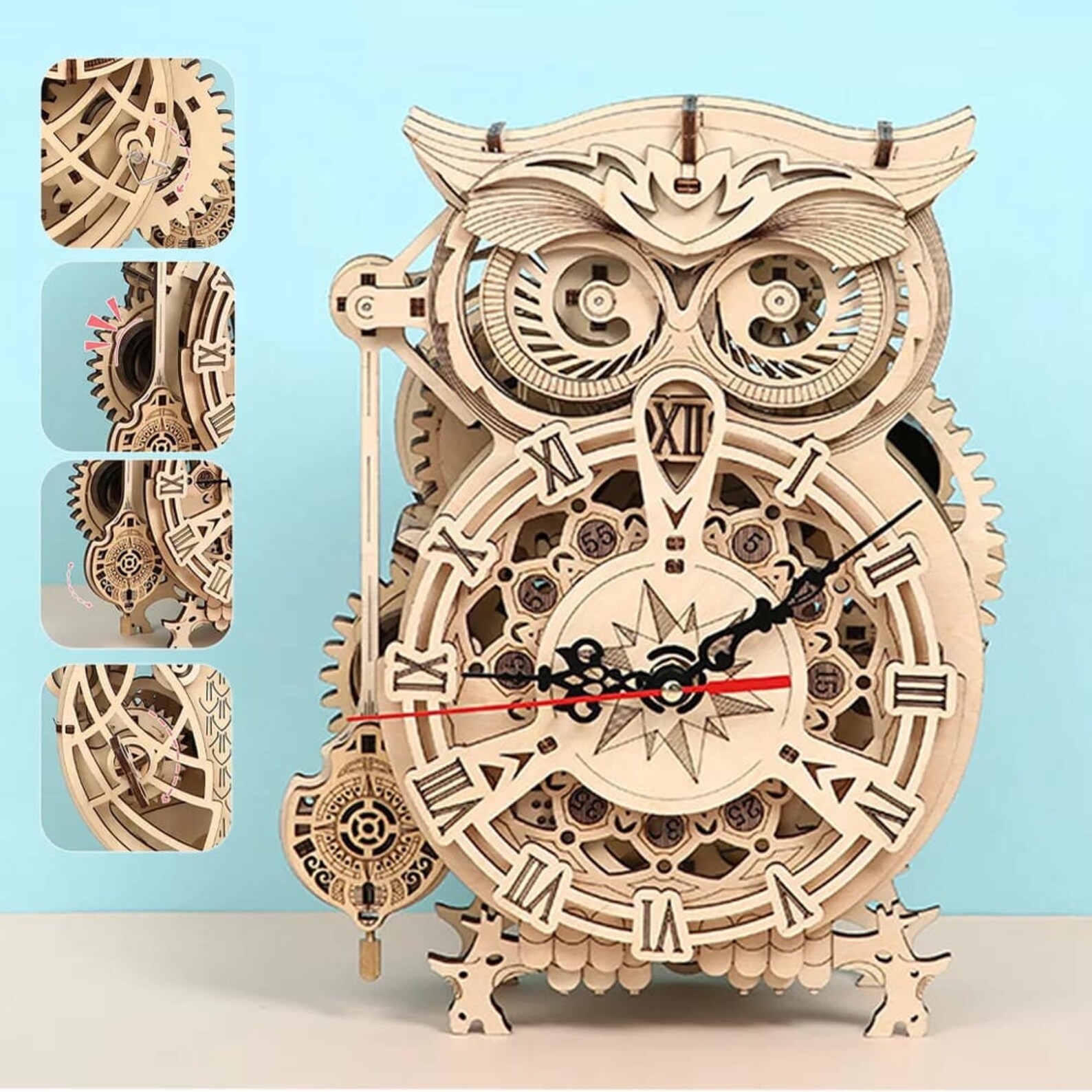 Wooden Assembly DIY Clock Assembly Toy Puzzle Kit Owl Model | Etsy